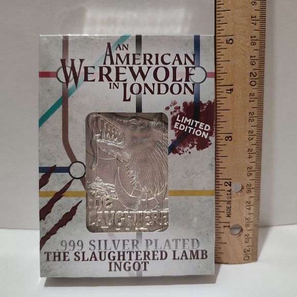 An American Werewolf In London Silver Card Ingot Official Collectible Figurine - Picture 3 of 3